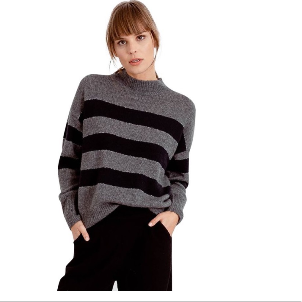 Rails cashmere midnight striped sweater